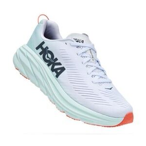EUC :: Hoka One One :: Rincon 3 :: white/blue glass :: size 7